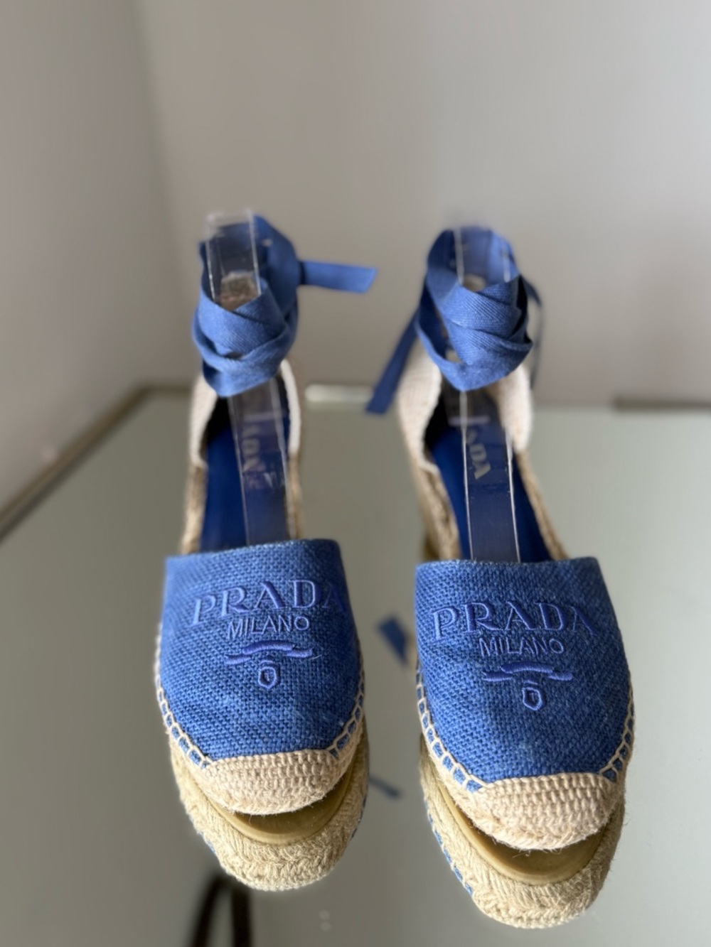 Like new PRADA Wrap Around Espadrille Sandals $985 38 - Picture 4 of 12